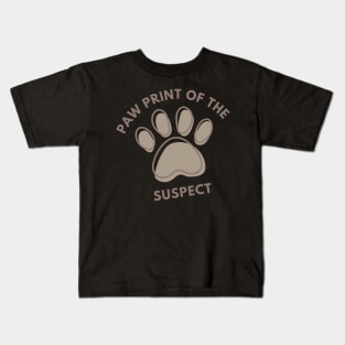 Paw Print Of The Suspect Kids T-Shirt